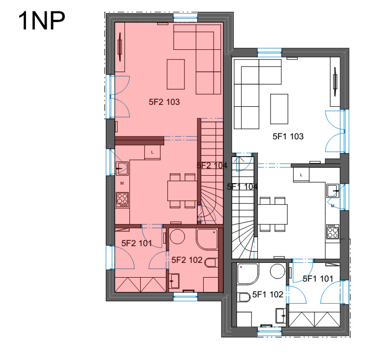 5F2/5F/3+kk//114,2/jihozápad/Dům 5F2/258,00